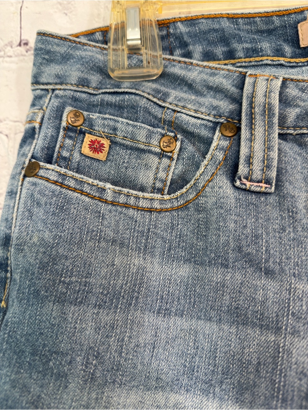 Paris Blues Faded Light Wash Flare Jeans Sz 7 - Picture 2 of 11